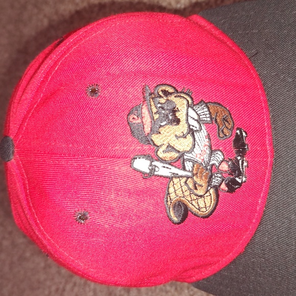 Vintage MLB Pro Line Portland Beavers Twins Red Black Baseball Hat 7 3/8 Rare - Picture 3 of 12